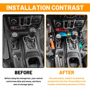 US Flag Gear Shift Console Organizer (18-2024 Jeep Wrangler JL JLU Gladiator JT 4XE)