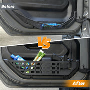 2 Pieces Metal Front Door Side Insert Organizers Box for Replace Sagging Nets (18-24 Jeep Wrangler JL JLU 4XE & 20-24 Gladiator JT)
