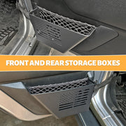 2PC Metal Front & Rear Door Storage Box Door Side Insert Organizer Box Pockets (07-18 Jeep Wrangler JK 4 Door)