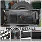 Aluminum Tailgate Tactical Panel Rear Door Cargo Organizer Kit Molle Panel with 3 Moll Pouch (Jeep Wrangler 07-18 JK JKU & 18-24 JL JLU)