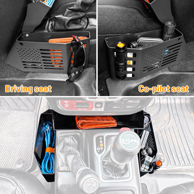 US Flag Gear Shift Console Organizer (18-2024 Jeep Wrangler JL JLU Gladiator JT 4XE)