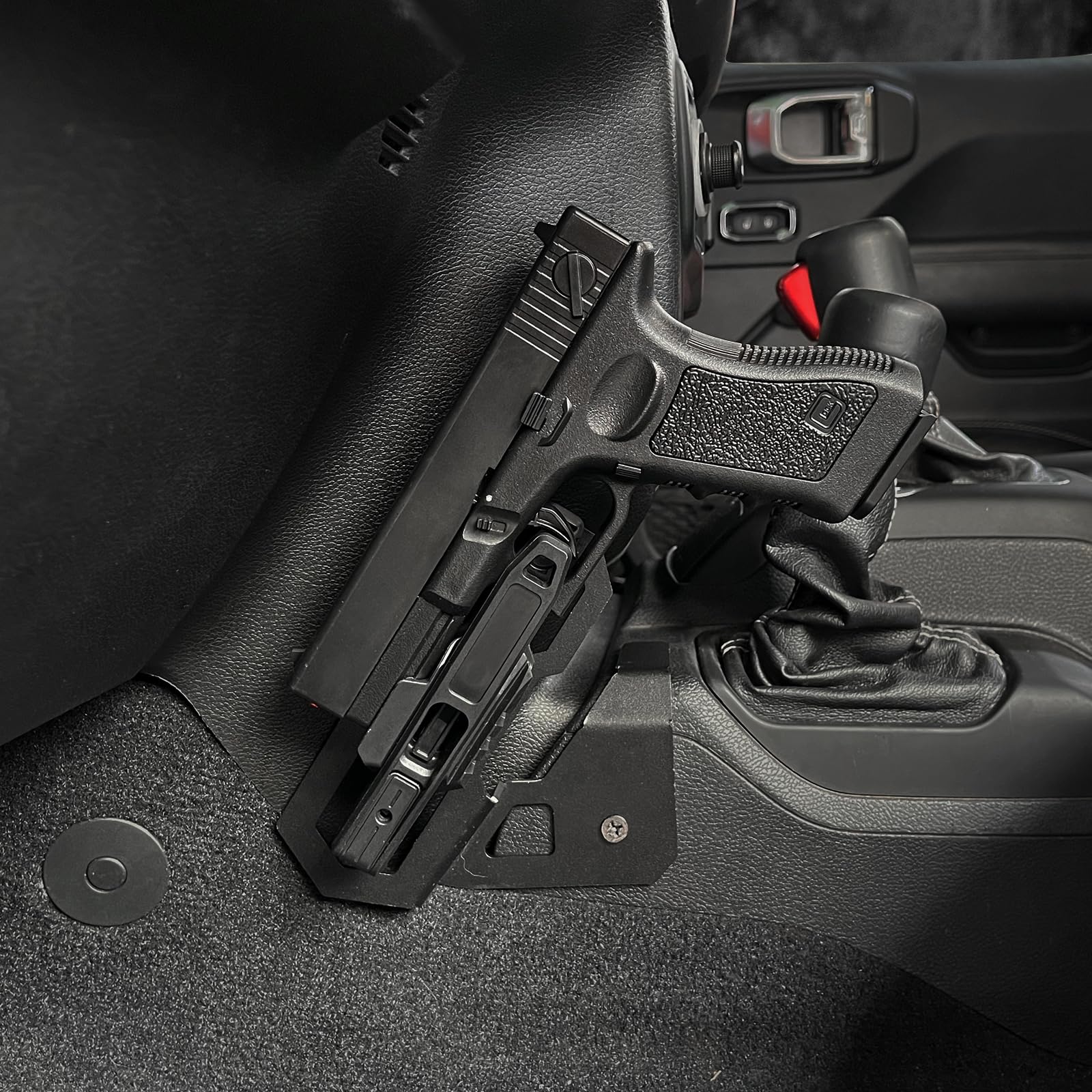 Center Console Metal Gun Holder for Double Stack Glock 9mm/SW40/357 Pi ...