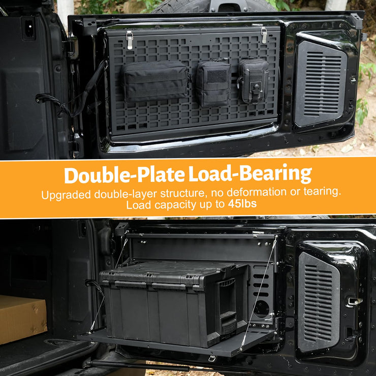 2-Tier Tailgate Table Foldable Cargo Shelf Storage Shelf(21-25 Ford Bronco 2/4 Doors)