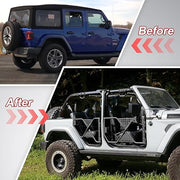 Tube X Tactical Half Doors / 4 Pack (18-24 Wrangler JT/JL 4 door)