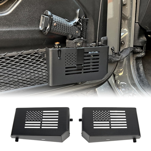 Metal Front Door Storage Box Door Side Insert Organizer Box Pockets (18-24 Jeep Wrangler JL 4XE JLU Rubicon Sport Sahara Gladiator JT)