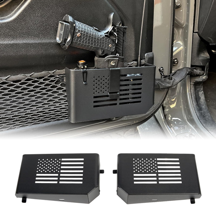 Metal Front Door Storage Box Door Side Insert Organizer Box Pockets (18-24 Jeep Wrangler JL 4XE JLU Rubicon Sport Sahara Gladiator JT)