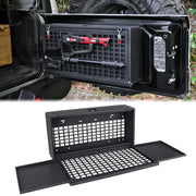 Multi-Functional Rear Foldable Table Cargo Shelf Storage Molle Panel Camping Desk (07-18 Jeep Wrangler JK JKU / 18-24 Jeep Wranger JL JLU）