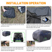 1000D ATV All-Weather Protection Waterproof Heavy Duty Oxford 4 Wheeler Cover (Polaris Yamaha Suzuki Honda)