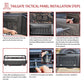 Tailgate Table Molle Panel Foldable Cargo Shelf Aluminum Alloy Storage Shelf (07-24 Jeep Wrangler JK JKU JL JLU, Not Fit JK Models with Stock Subwoofer)