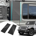 MAIKER 2pcs Black & Carbon Fiber Look C Pillar Posts Trim Kit Anti Scratch Pillar Molding Cover Stickers for Jeep Gladiator JT 4 Door 2021-2023 Decorative Exterior Accessories