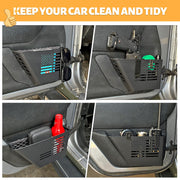 2PC Metal Front & Rear Door Storage Box Door Side Insert Organizer Box Pockets (07-18 Jeep Wrangler JK 4 Door)