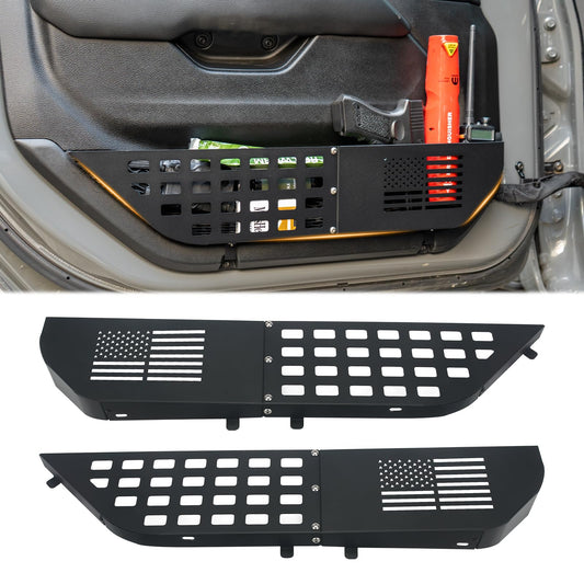 2 Pack Metal Front Door Pocket Storage Box (18-23 Jeep Wrangler JL JLU 4XE & 20-23 Gladiator JT)
