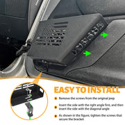 2PC Metal Front & Rear Door Storage Box Door Side Insert Organizer Box Pockets (07-18 Jeep Wrangler JK 4 Door)