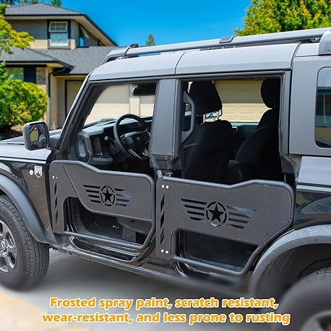 Steel Tubular Trail Tube Half Door Guards Five-Star Logo  / 4 Pack (21-23 Ford Bronco 4 Door)