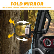 2PC Mirrors Doors Off with Light (18-23 Jeep Wrangler JL Gladiator JT)