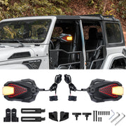 2PC Mirrors Doors Off with Light (24-25 Jeep Wrangler JL Gladiator JT)
