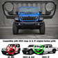 MAIKER RGB LED Grille Lights Compatible with 2024-2025 Jeep Wrangler JL JLU JT Original Factory Grille, 6PCS RGB Adjustable Atmosphere Exterior Grill Lights Remote APP Control
