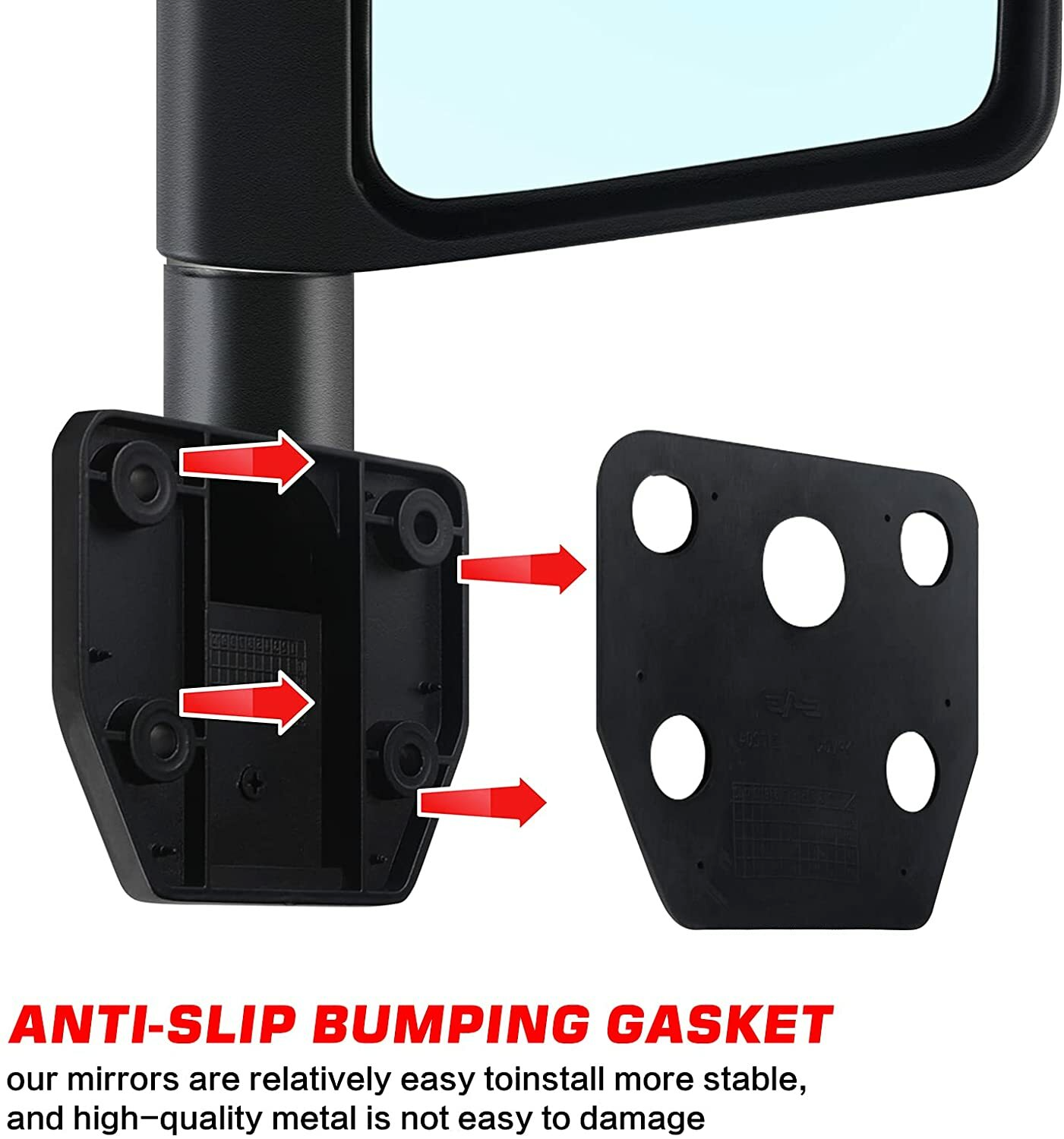 MAIKER Mirrors for Half Doors Fits with tubular doors Side View Mirror Reflection Mirrors Compatible with 2007-2025 Jeep Wrangler JK JL Gladiator JT & 1987-1995 Jeep Wrangler YJ