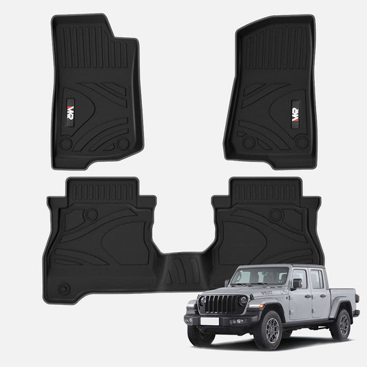 3D TPE Foot Covers All-weather Car Floor Mats (2022-2025 Jeep Wrangler JT)