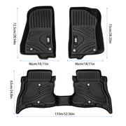 3PCS Non-Slip Durable TPE ECO Car Floor Mat (21-24 Jeep Wrangler JL 4xe , Not for 2 Door and JL Unlimited Models)
