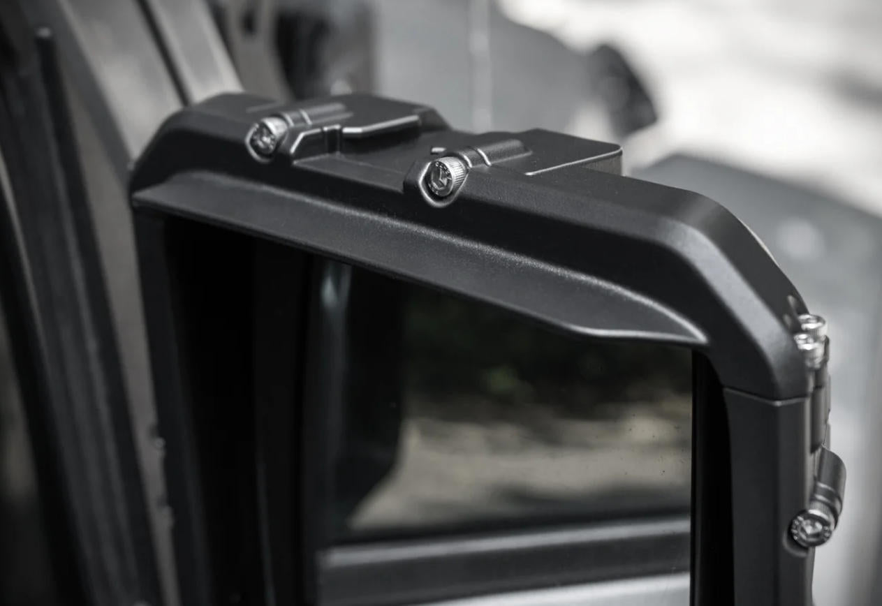 OMU Genesis Series Aluminum Rearview Mirror Rain Shield Frame For Jeep Wrangler JK