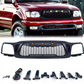 Front Grille fits for Tacoma 2001 2002 2003 2004 With Amber LED Accent Lights Matte Black