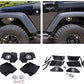 Five Star Logo Lightweight Aluminum Design Front and Rear Inner Fender Liners (07-17 Jeep Wrangler JK JKU)