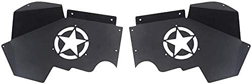 Five Star Logo Lightweight Aluminum Design Front and Rear Inner Fender Liners (07-17 Jeep Wrangler JK JKU)
