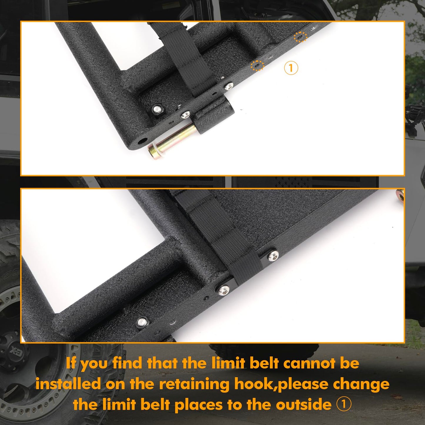 MAIKER Steel Tubular Half Doors with Side View Mirrors Compatible with 2018-2024 Jeep Wrangler JL Unlimited 4-Door, Off-Road Trail Adventure Front & Rear Tube Doors Five Star Pattern