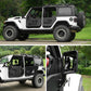 Tube Doors Compatible with 2018-2024 Jeep Wrangler JL JLU 4-Door models Tubular Half Doors with USA Flag Logo