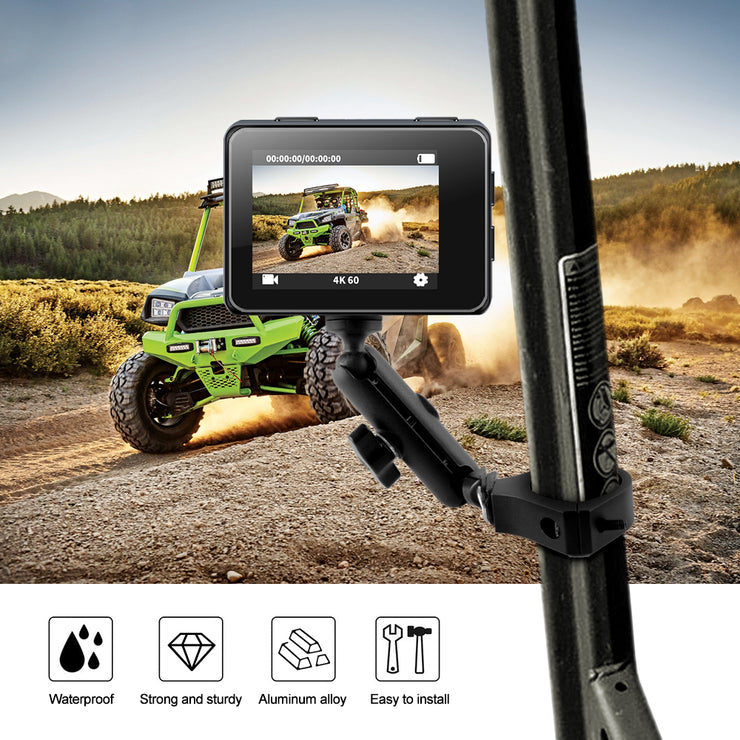 Camera Mount Holder for GoPro, 1.75"-2" Roll Bar Compatible for All GoPro Models (UTV ATV )