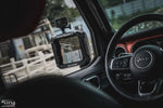 MAIKER multifunctional rearview mirror rain shield for 2007-2018 Jeep Wrangler JK