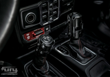 MAIKER Black Gear Shift Lever Knob Cover Kit for Jeep Wrangler JK JKU 2011-2018 (Awake Series )