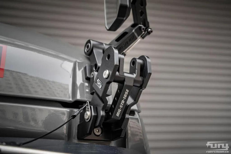 Maiker Awaken Series Hood Latches and Blind Spot Mirror kit (07-18 Jepp Wrangler JK / 18-24 JL)