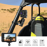 MAIKER UTV Dash Cam Mount, 1.75"-2" Roll Bar Dash Camera Mount Compatible with APEMAN, Rexing V1P, YI 2.7", Peztio, Roav, VaVa, KDLINKS X1 and Most Other Dash Cameras Dash Cam/GPS