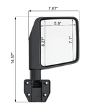 Maiker Reflection Mirrors Side View Mirrors for 2007-2017 Jeep Wrangler JK Tubular Door