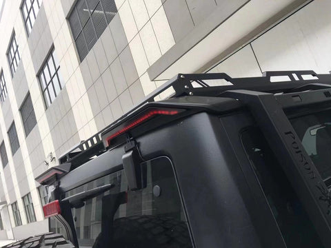 MAIKER  Black Roof Boot Spoiler Wing Flap With Lights For 2007-2018 Jeep Wrangler JK