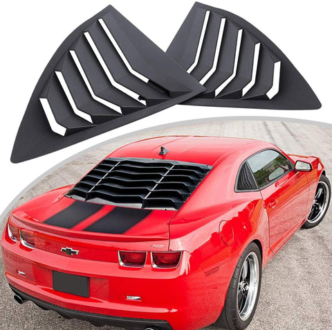 ABS Rear Side Window Scoop Cover Vent Lambo GT Style Louvers for 2010-2015 Chevy Camaro LS LT RS SS GTS