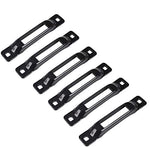 6 E-Track Single Slot Tie-Downs Mini Powder-Coated Steel Anchor Tie-Down Slots - for E-Track Ratchet/Cam Straps | Secure Motorcycles, Cargo Loads, Bikes in Trailers, Pickups, Vans, Trucks