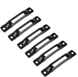 6 E-Track Single Slot Tie-Downs Mini Powder-Coated Steel Anchor Tie-Down Slots - for E-Track Ratchet/Cam Straps | Secure Motorcycles, Cargo Loads, Bikes in Trailers, Pickups, Vans, Trucks