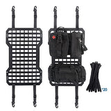 AL4X4 Two sets Tactical Rigid Molle Aluminum Insert Panel with Multifunctional Storage Bag,Medical First Aid Utility Pouch,Water Cup Bag Modular Platform and 20 Fastening Tape for Jeep,SUV,Car, 2