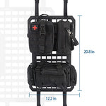 AL4X4 Two sets Tactical Rigid Molle Aluminum Insert Panel with Multifunctional Storage Bag,Medical First Aid Utility Pouch,Water Cup Bag Modular Platform and 20 Fastening Tape for Jeep,SUV,Car, 2