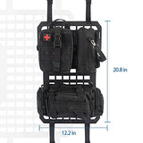 AL4X4 Two sets Tactical Rigid Molle Aluminum Insert Panel with Multifunctional Storage Bag,Medical First Aid Utility Pouch,Water Cup Bag Modular Platform and 20 Fastening Tape for Jeep,SUV,Car, 2