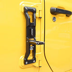Door Hinge Step Aluminum Alloy Folding Foot Peg with Corkscrew for 2007-2021 Jeep Wrangler JK JKU JL JLU