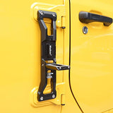 Door Hinge Step Aluminum Alloy Folding Foot Peg with Corkscrew for 2007-2021 Jeep Wrangler JK JKU JL JLU