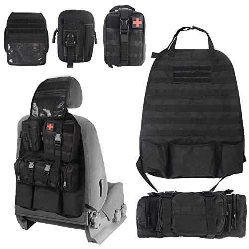 MOLLE Seat Back Organizer with 3 bags - Black - Overland Gear Store