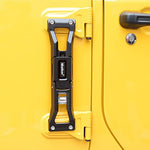 Door Hinge Step Aluminum Alloy Folding Foot Peg with Corkscrew for 2007-2021 Jeep Wrangler JK JKU JL JLU