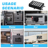 MAIKER 2 Pieces Universal Metal Car Storage Box Small Cargo Pocket Molle Panel Frame Storage System for Car Truck RV Boat Home Storage, Black