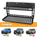MAIKER Folding Rear Tailgate Table for Ford Bronco Accessories 2021 2022 2023 2/4 Doors, Aluminum Alloy 2-Tier Camping Cargo Shelf Luggage Holder Carrier