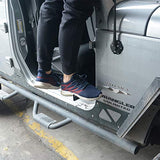 Metal Steel Front Door Foot Pegs with US Flag Style for 2007-2021 Jeep Wrangler JK JKU JL JLU